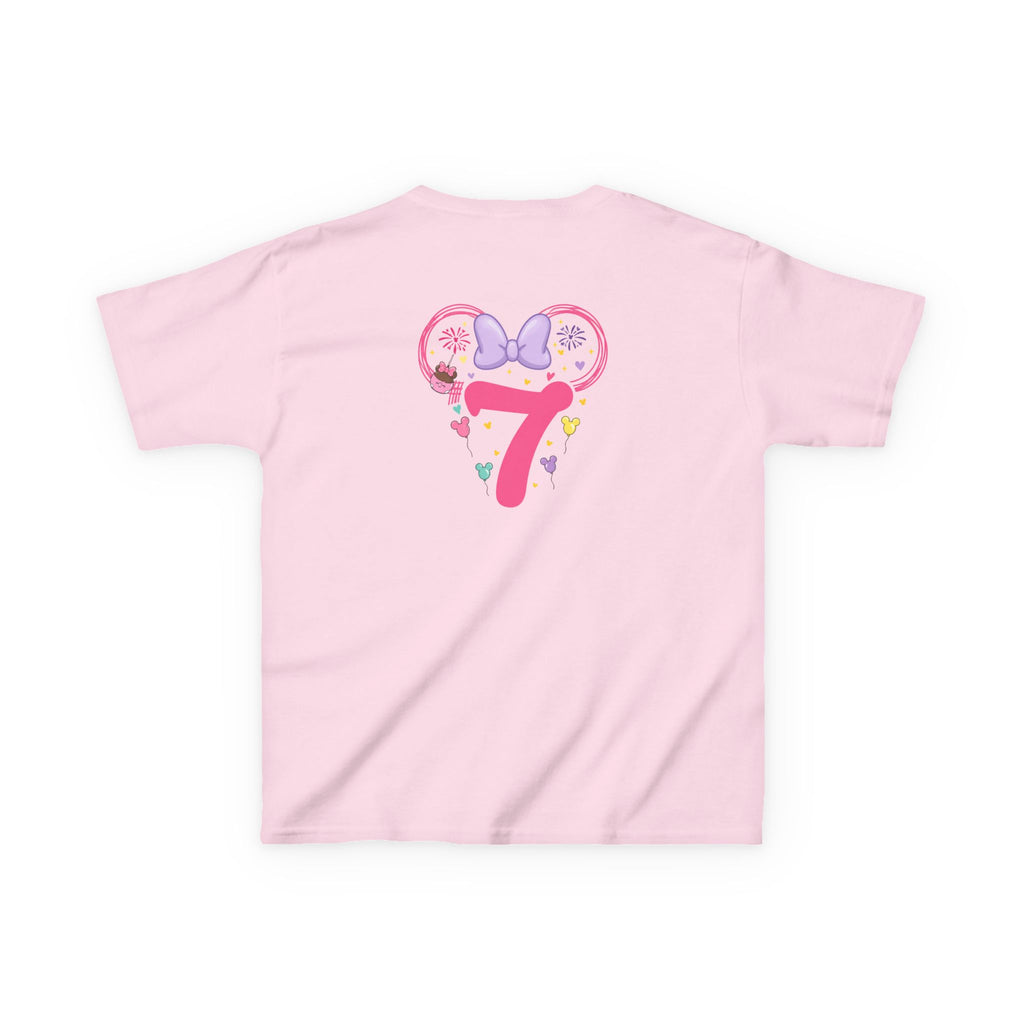 Personalized birthday girl shirt with custom age on the back