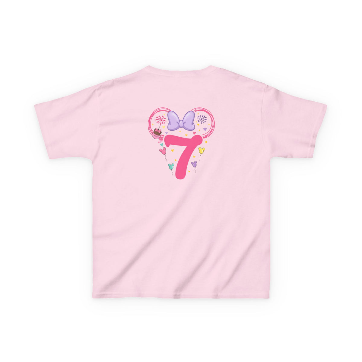 Personalized birthday girl shirt with custom age on the back