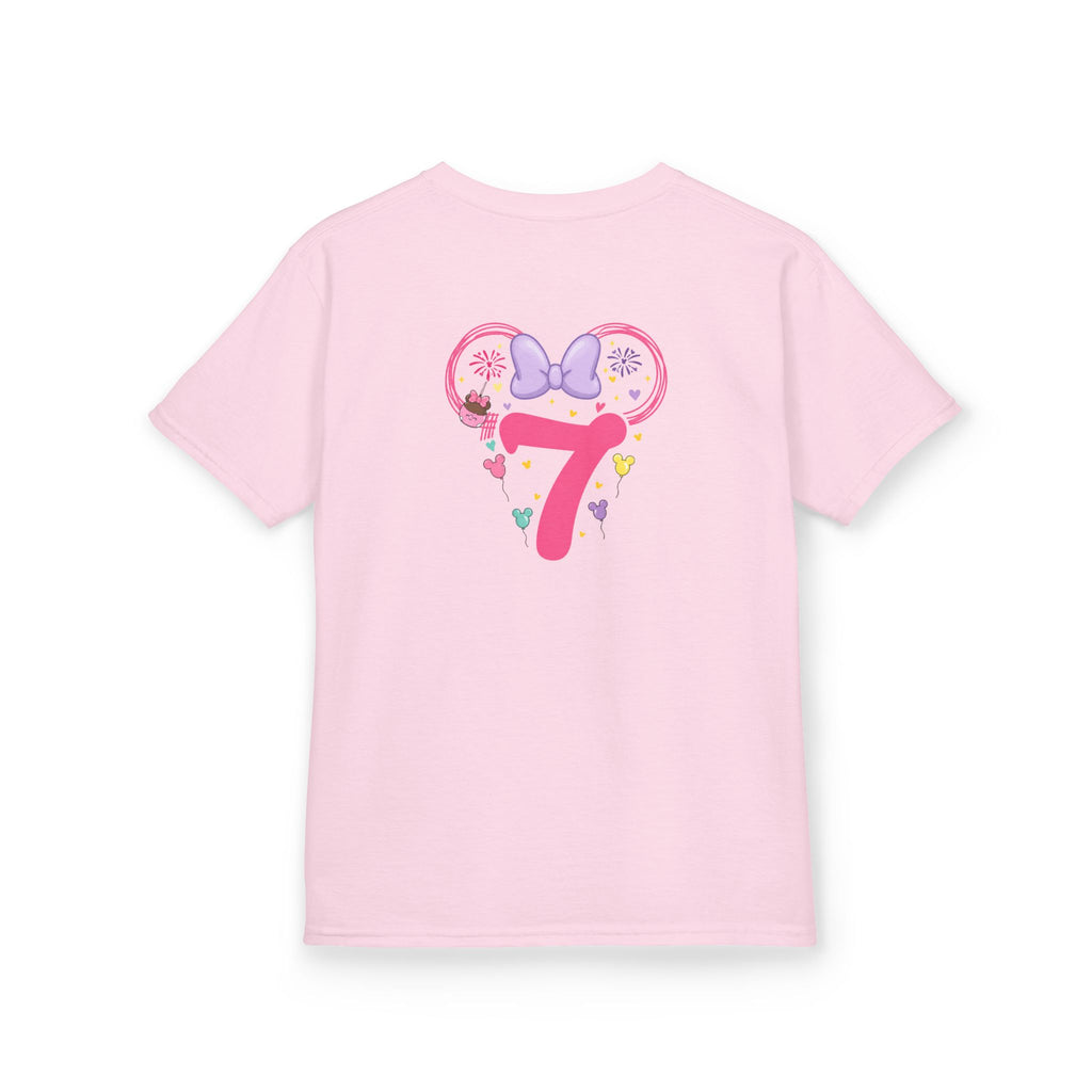Personalized birthday girl shirt with custom age on the back