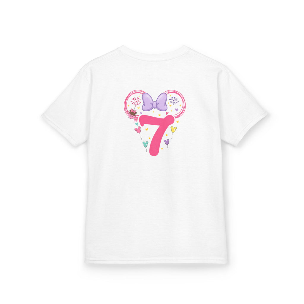 Personalized birthday girl shirt with custom age on the back