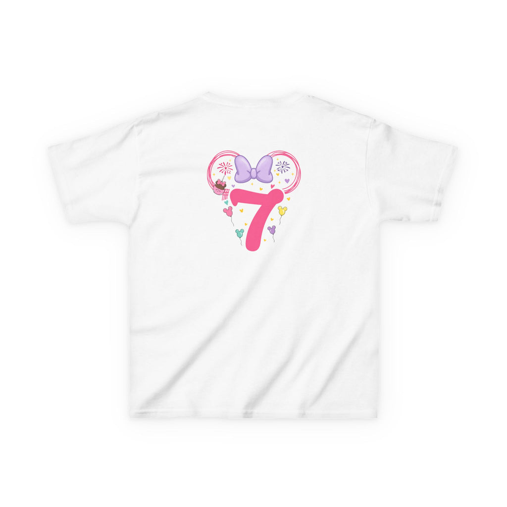 Personalized birthday girl shirt with custom age on the back