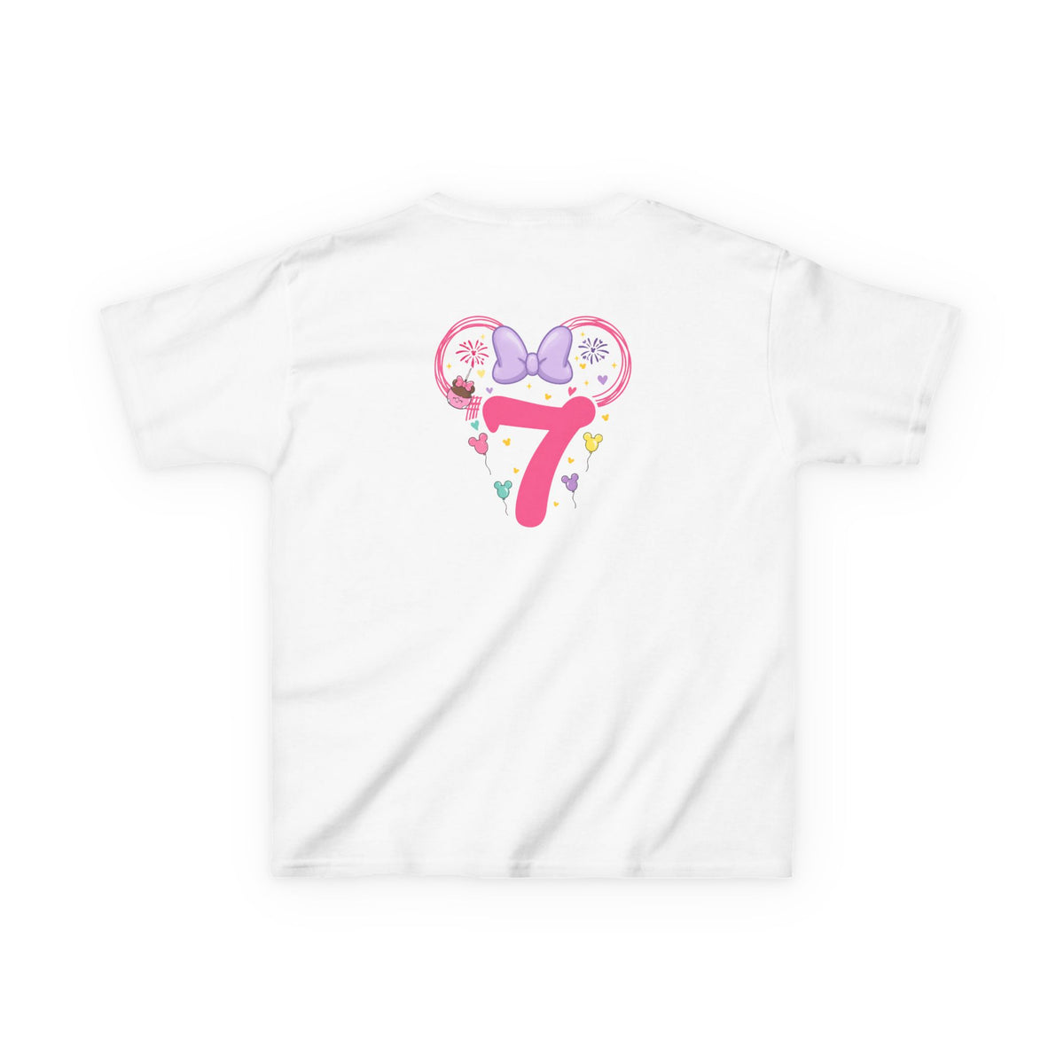 Personalized birthday girl shirt with custom age on the back